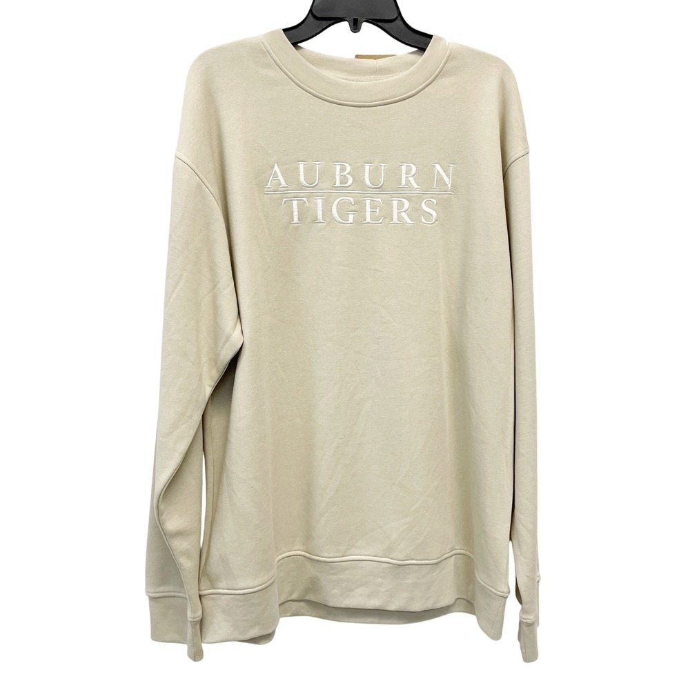 Rivalry Threads Men's Tan Auburn Tigers Embroidered Sweatshirt Size Large